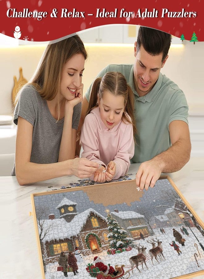 BADUS Christmas Puzzles for Adults 1000 Pieces - Nostalgic Christmas Town Puzzle Theme Jigsaw Puzzle for Family & Teens - Image 2